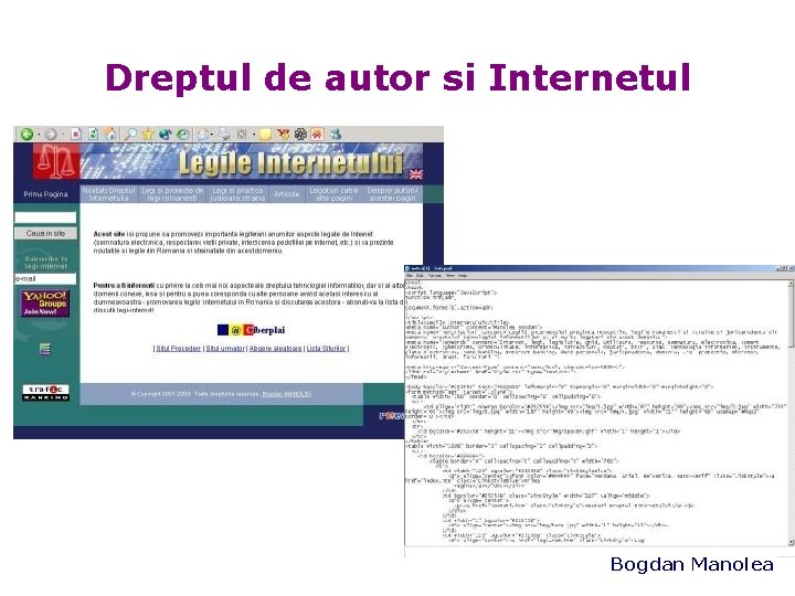 Dreptul de autor si Internetul Bogdan Manolea 