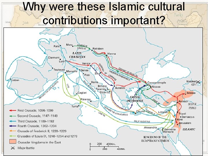 Why were these Islamic cultural contributions important? 