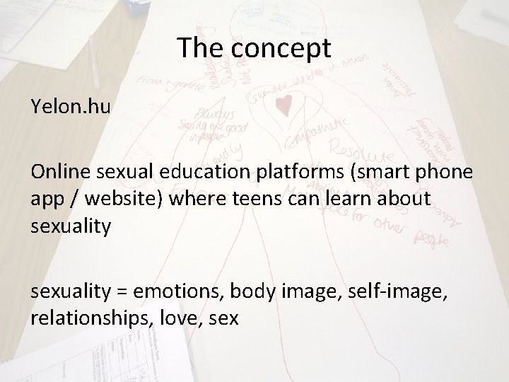 The concept Yelon. hu Online sexual education platforms (smart phone app / website) where