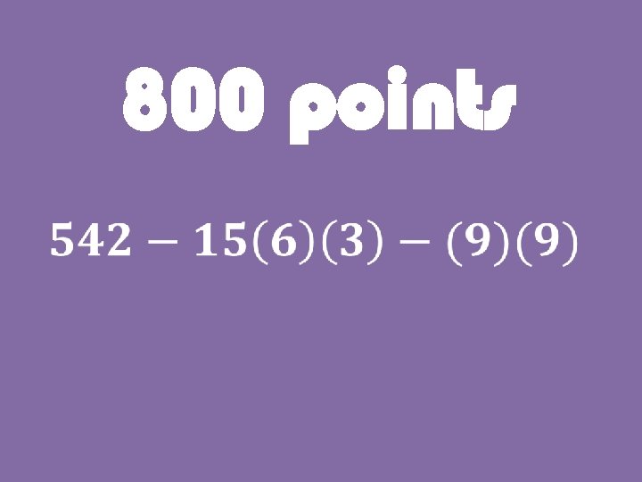 800 points 