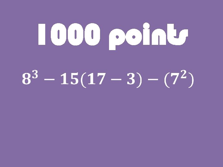 1000 points 