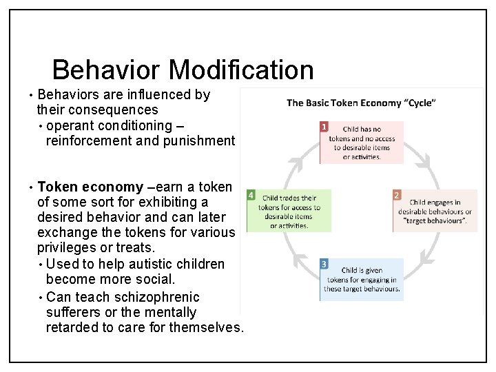 Behavior Modification • Behaviors are influenced by their consequences • operant conditioning – reinforcement