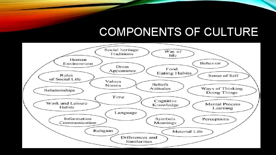 COMPONENTS OF CULTURE 