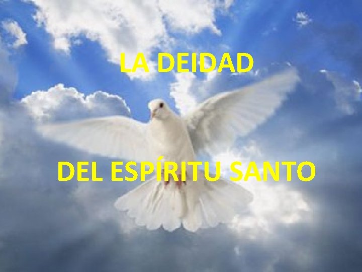 LA DEIDAD DEL ESPÍRITU SANTO 