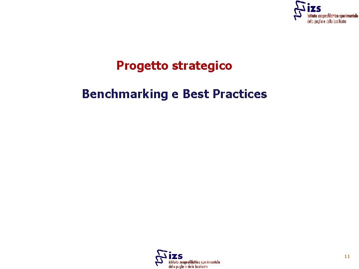 Progetto strategico Benchmarking e Best Practices 11 