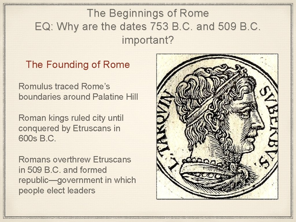 Chapter 13 The Rise of Rome Lesson 1