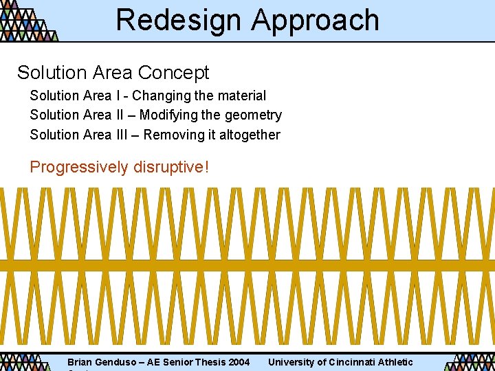 Redesign Approach Solution Area Concept Solution Area I - Changing the material Solution Area