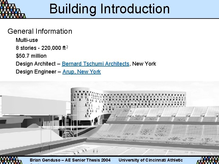 Building Introduction General Information Multi-use 8 stories - 220, 000 ft 2 $50. 7