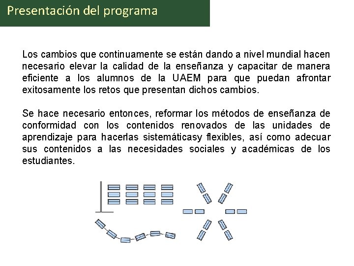 Presentación del programa Los cambios que continuamente se están dando a nivel mundial hacen