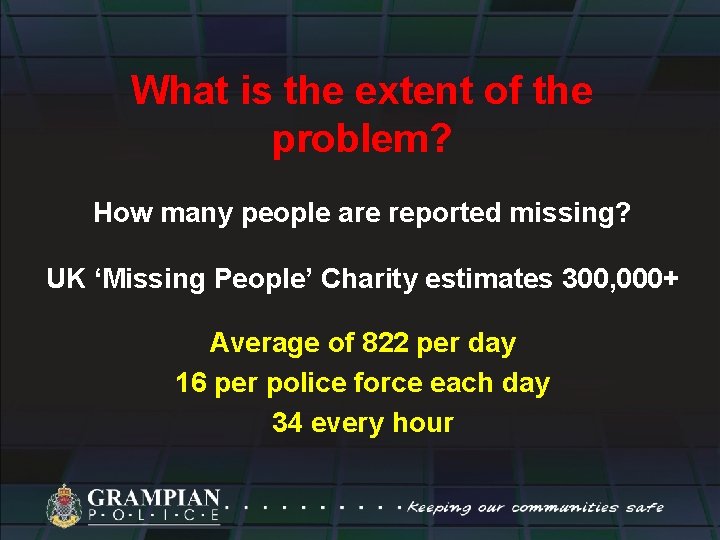 What is the extent of the problem? How many people are reported missing? UK