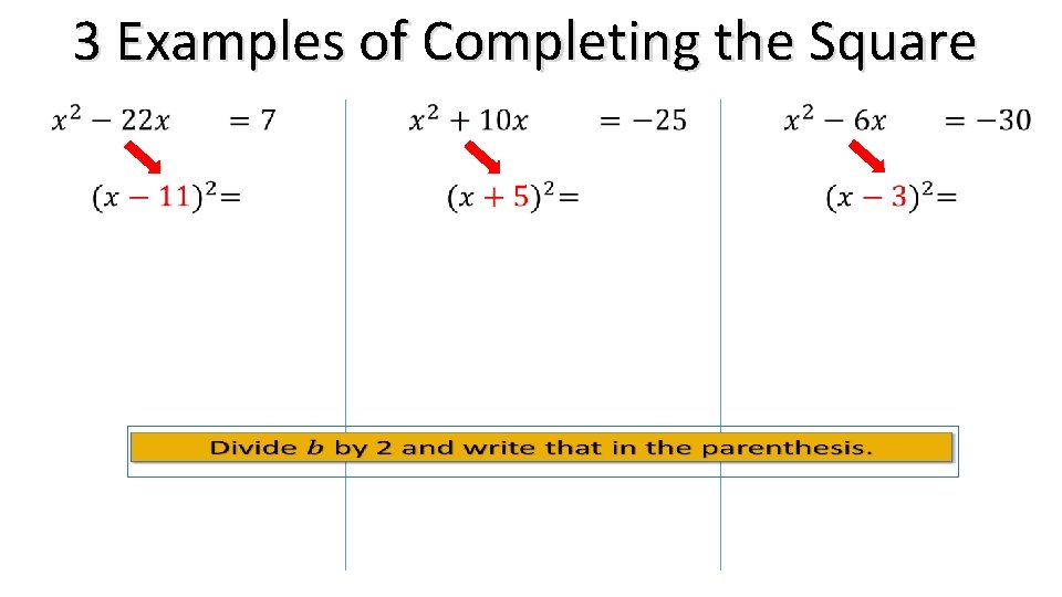 3 Examples of Completing the Square 