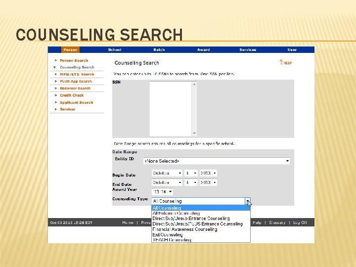 COUNSELING SEARCH 