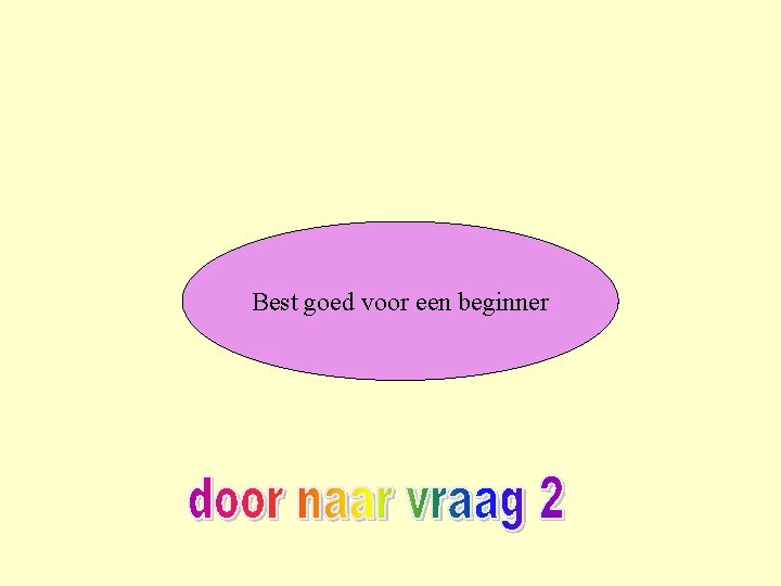 Best goed voor een beginner 