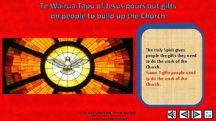 Te Wairua Tapu of Jesus pours out gifts on people to build up the