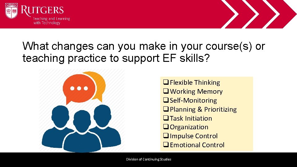 What changes can you make in your course(s) or teaching practice to support EF