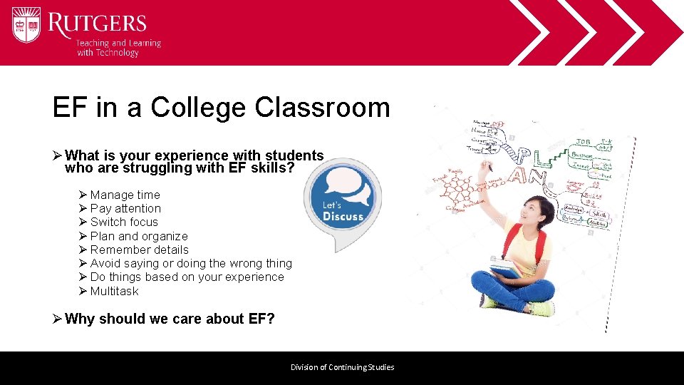 EF in a College Classroom Ø What is your experience with students who are