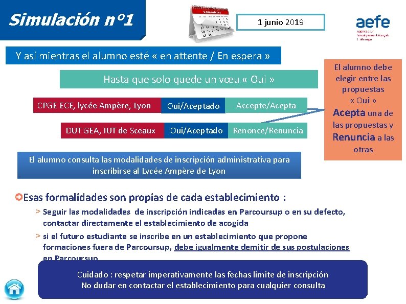 Simulación n° 1 1 junio 2019 Y así mientras el alumno esté « en