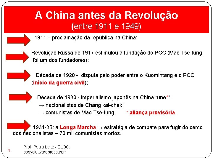 Guerra Fria 2 parte Revoluo Chinesa 1949 1