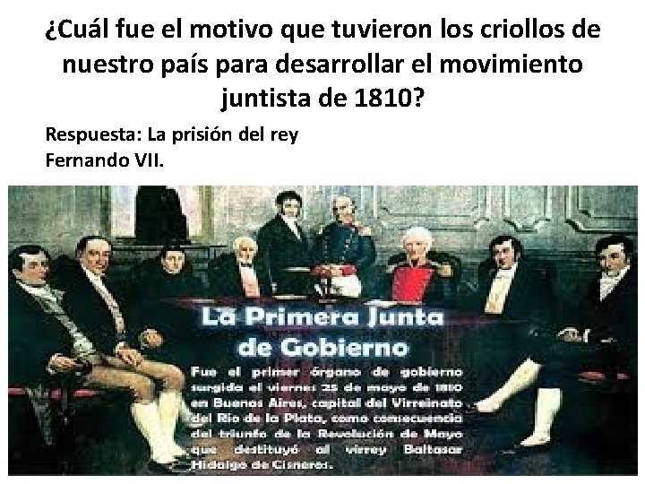 ¿Cuál fue el motivo que tuvieron los criollos de nuestro país para desarrollar el