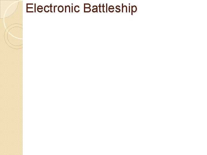 Electronic Battleship 