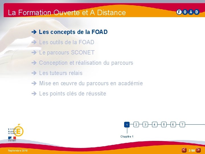 La Formation Ouverte et A Distance è Les concepts de la FOAD è Les