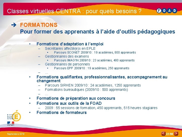 Classes virtuelles CENTRA : pour quels besoins ? è FORMATIONS Pour former des apprenants