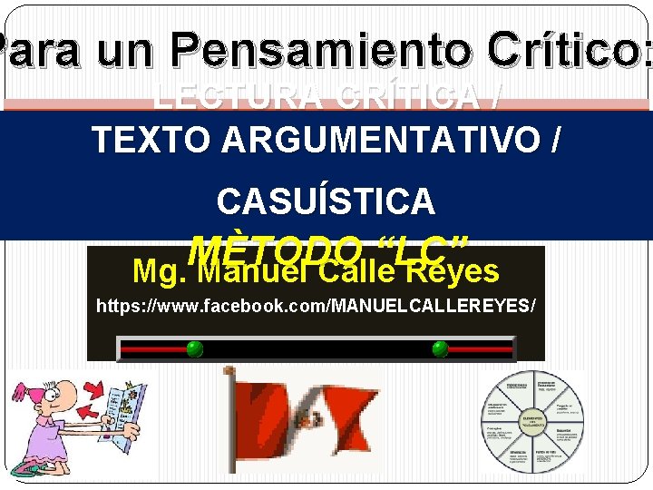 Para un Pensamiento Crítico: LECTURA CRÍTICA / TEXTO ARGUMENTATIVO / CASUÍSTICA MÈTODO “LC” Mg.