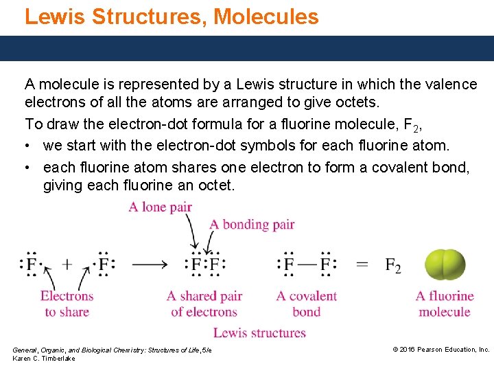 Lewis Structures, Molecules A molecule is represented by a Lewis structure in which the