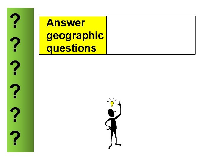 ? ? ? Answer geographic questions 