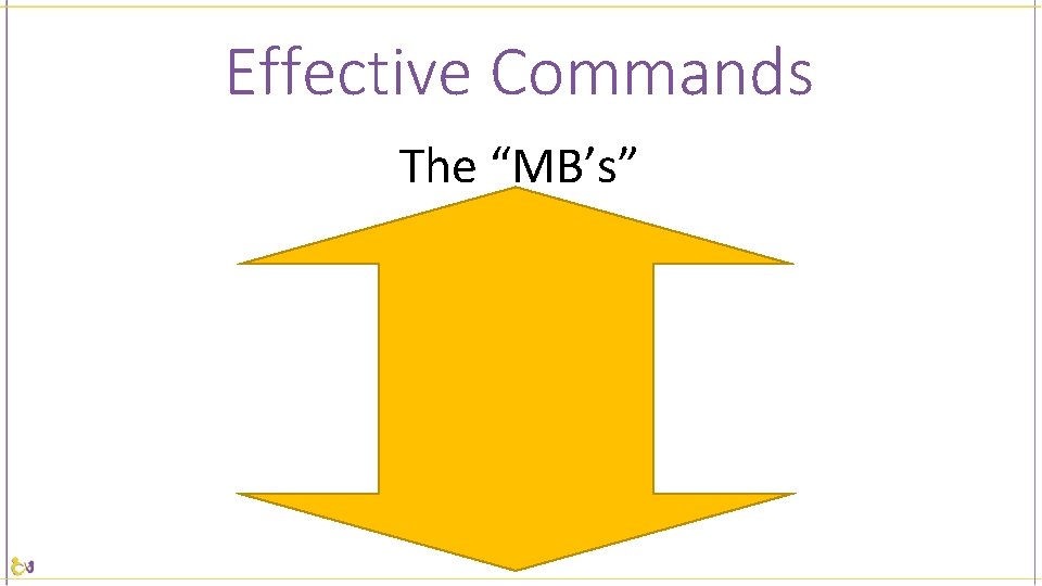 Effective Commands The “MB’s” 