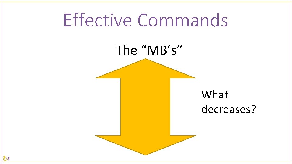Effective Commands The “MB’s” What decreases? 