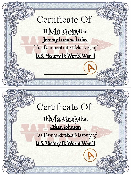 Certificate Of This is to Certify That Mastery Jeremy Umana Urias Has Demonstrated Mastery