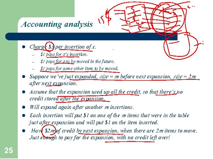 Accounting analysis l Charge $3 per insertion of x. – – – l l