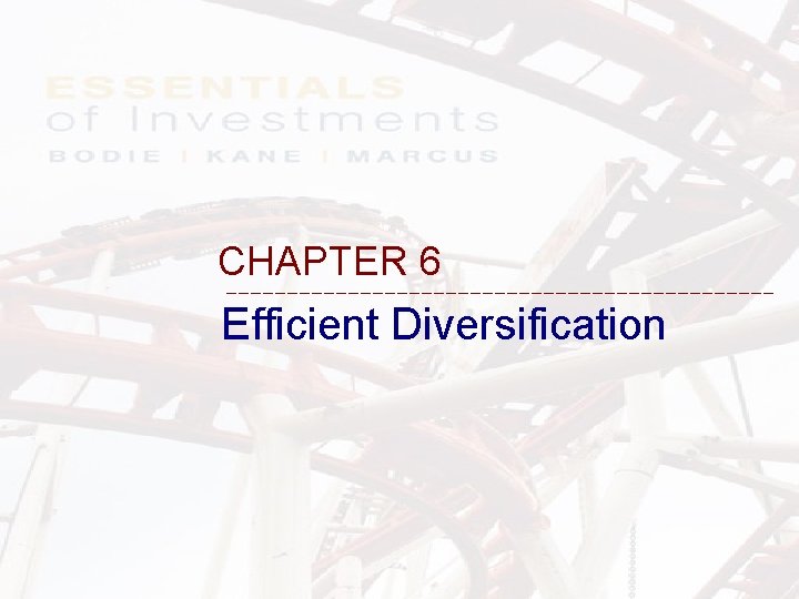 CHAPTER 6 Efficient Diversification 