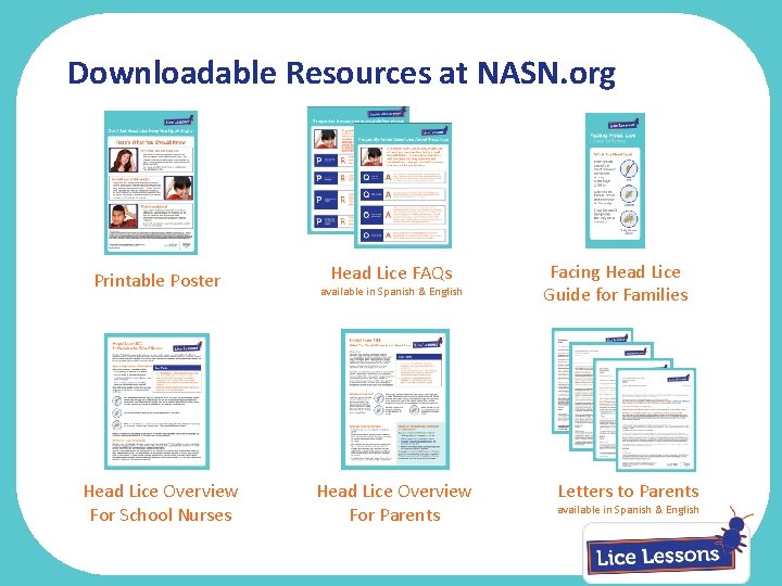 Downloadable Resources at NASN. org Printable Poster Head Lice Overview For School Nurses Head