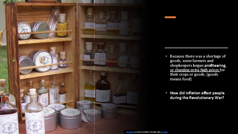  • Because there was a shortage of goods, some farmers and shopkeepers began