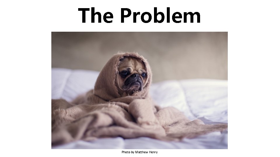 The Problem Photo by Matthew Henry 