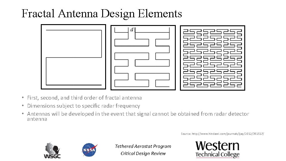 Fractal Antenna Design Elements • First, second, and third order of fractal antenna •