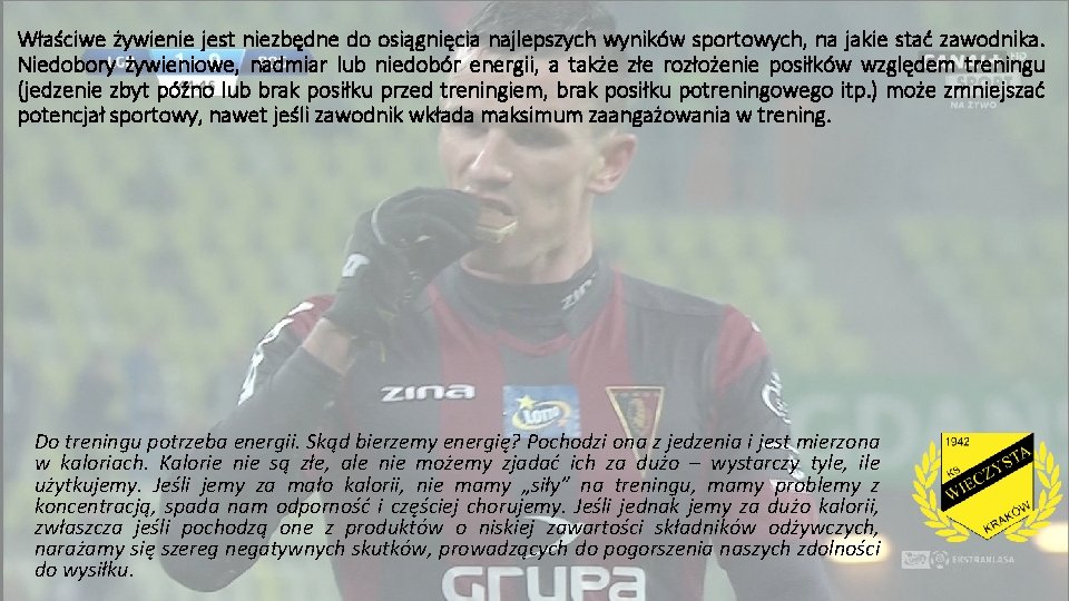 Właściwe żywienie jest niezbędne do osiągnięcia najlepszych wyników sportowych, na jakie stać zawodnika. Niedobory