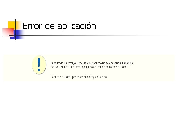 Error de aplicación 