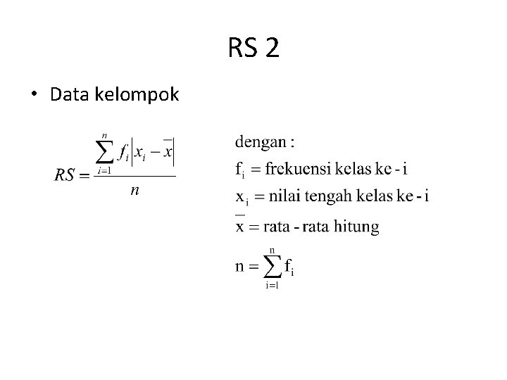 RS 2 • Data kelompok 