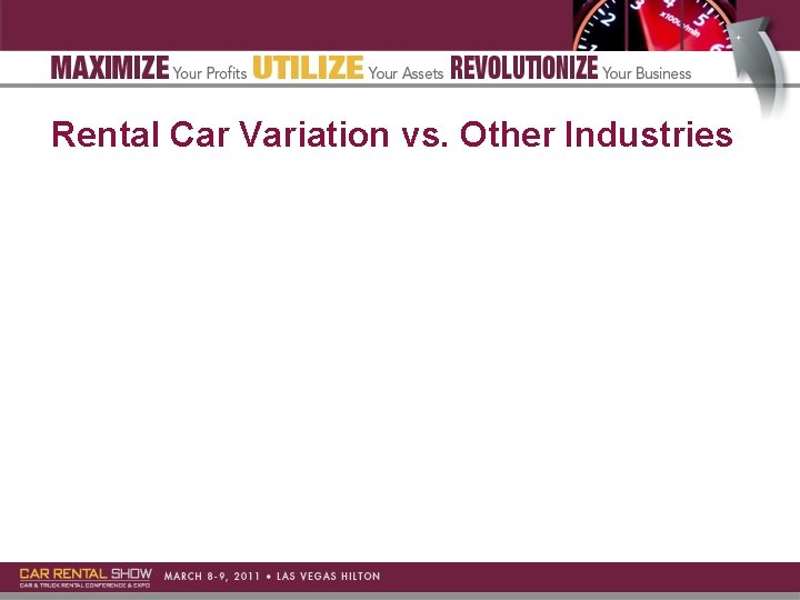 Rental Car Variation vs. Other Industries 