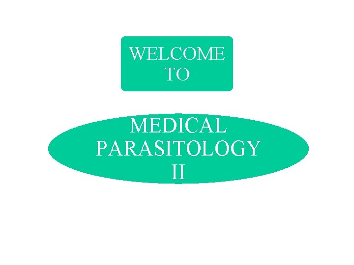 WELCOME TO MEDICAL PARASITOLOGY II 