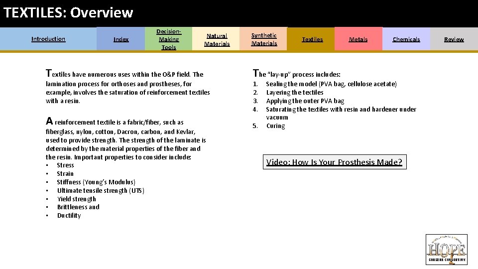 TEXTILES: Overview Introduction Index Decision. Making Tools Natural Materials Synthetic Materials Textiles have numerous TEXTILES: Overview Introduction Index Decision. Making Tools Natural Materials Synthetic Materials Textiles have numerous
