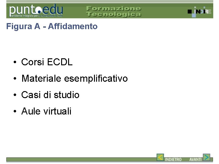 Figura A - Affidamento • Corsi ECDL • Materiale esemplificativo • Casi di studio