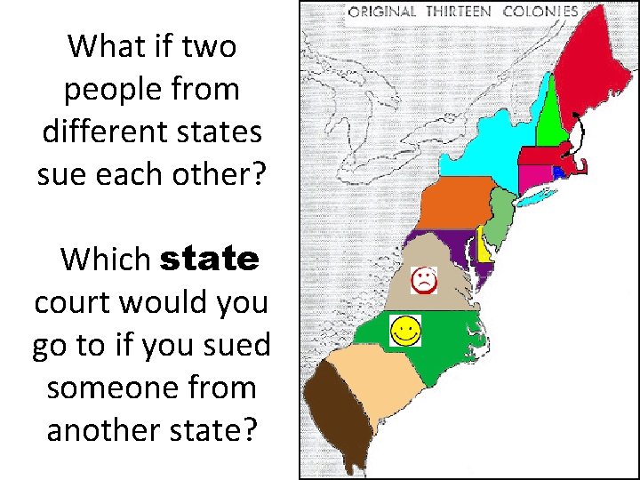 What if two people from different states sue each other? Which state court would