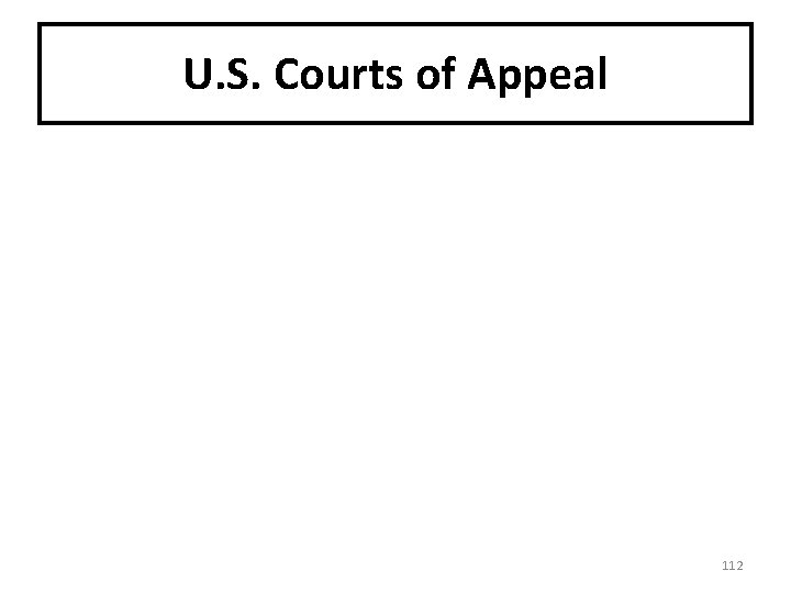 U. S. Courts of Appeal 112 