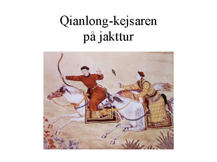 Qianlong-kejsaren på jakttur 