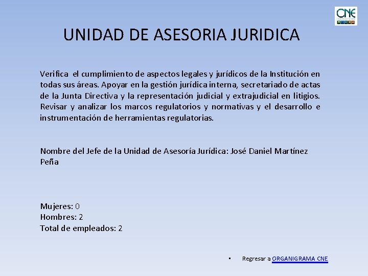 UNIDAD DE ASESORIA JURIDICA Verifica el cumplimiento de aspectos legales y jurídicos de la