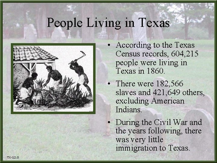 People Living in Texas • According to the Texas Census records, 604, 215 people